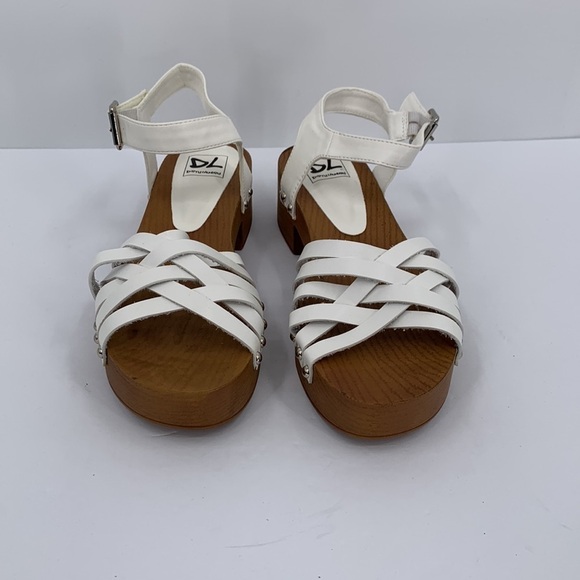 DL Dirty Laundry Helsinki sandal platform shoe woven white woven new 40 9 - Picture 3 of 6